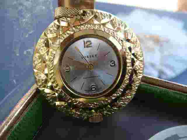DORSET SWISS PENDANT ANTIMAGNETIC GOLD WATCH 1 3/8" DIAMETER FOR PARTS/PIECES