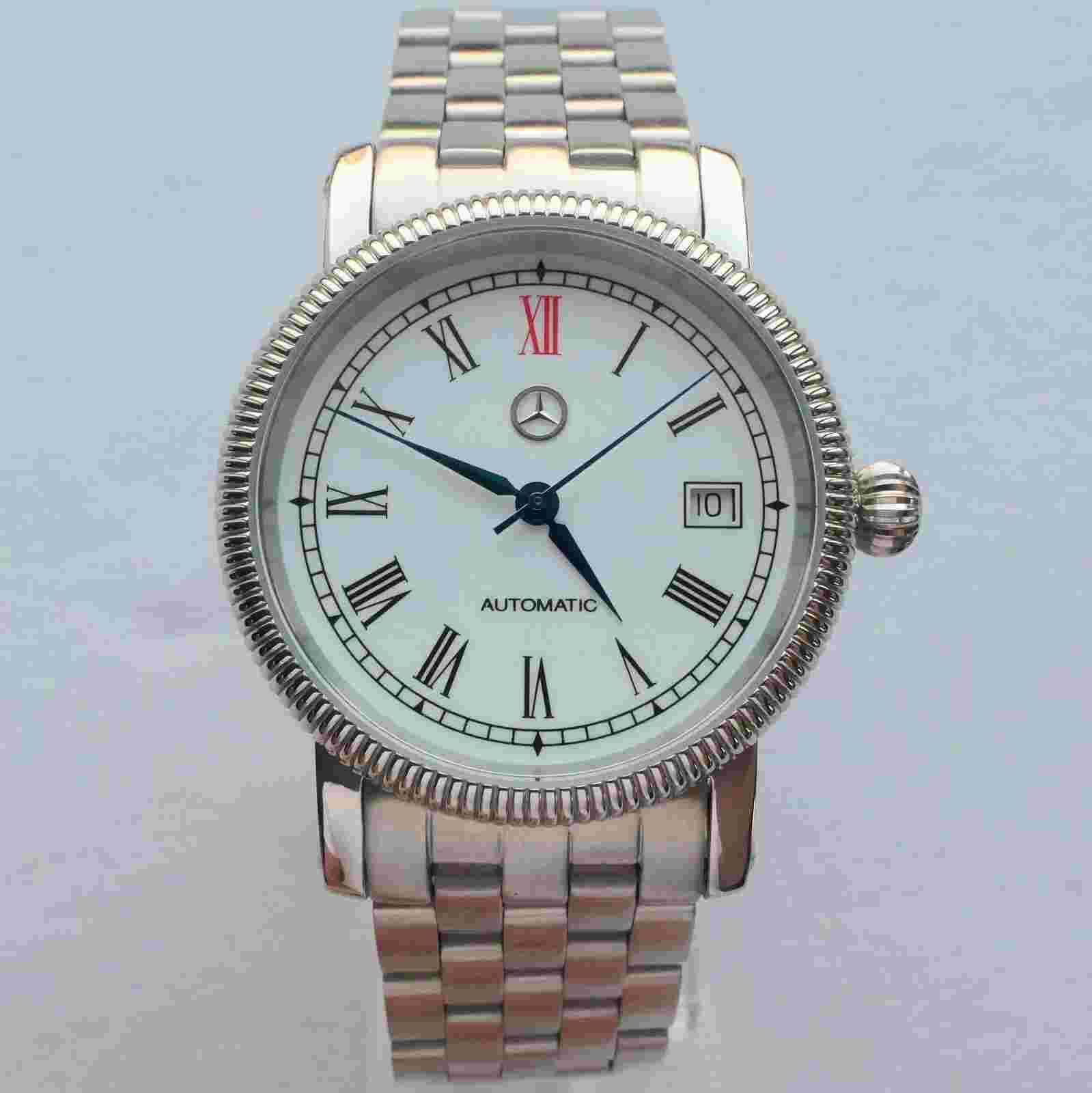 Mercedes Benz Classic Car Accessory Art Deco Aviator Pilot Swiss Automatic Watch