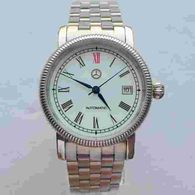 Mercedes Benz Classic Car Accessory Art Deco Aviator Pilot Swiss Automatic Watch
