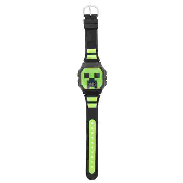 Minecraft Digital Watch with Silicone Band Green