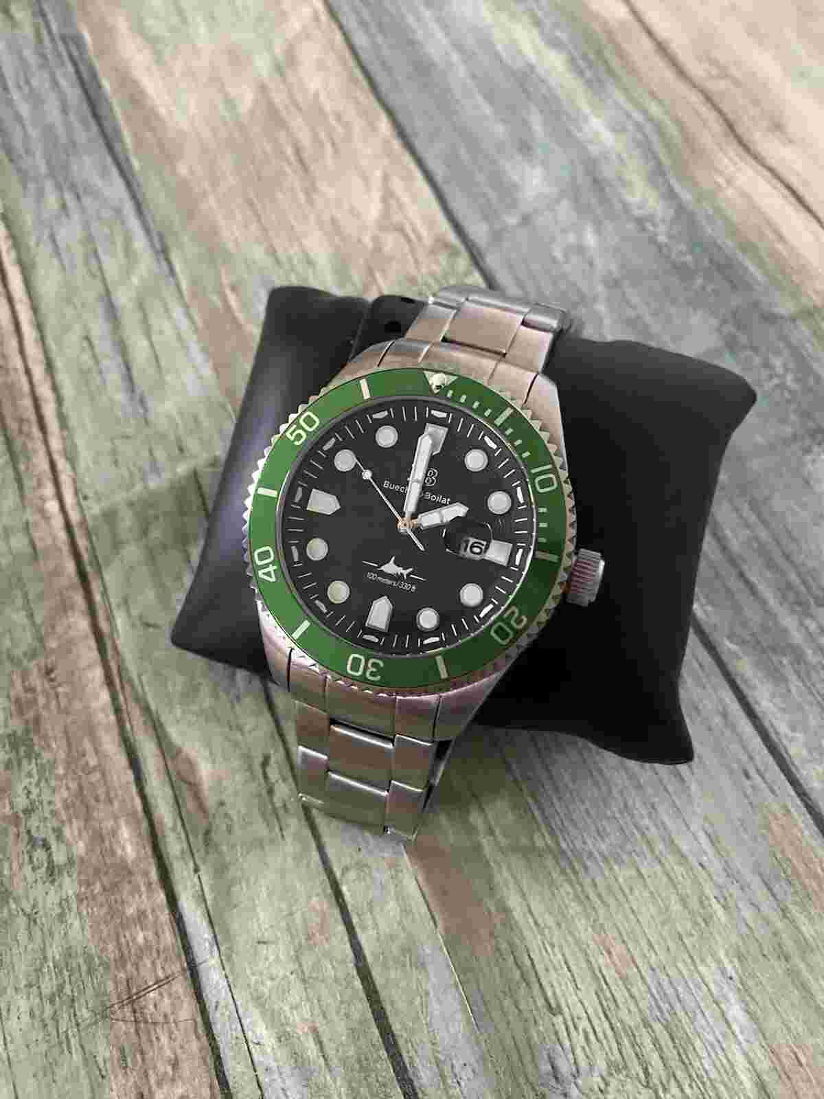 Buech & Boilat Mako Stainless Steel 16064 10 ATM Silver Color Mens Watch