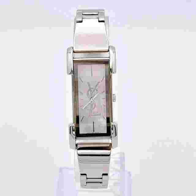 Saint Laurent Quartz Watch Wristwatch YSL Cassandra Silver Women's Authentic