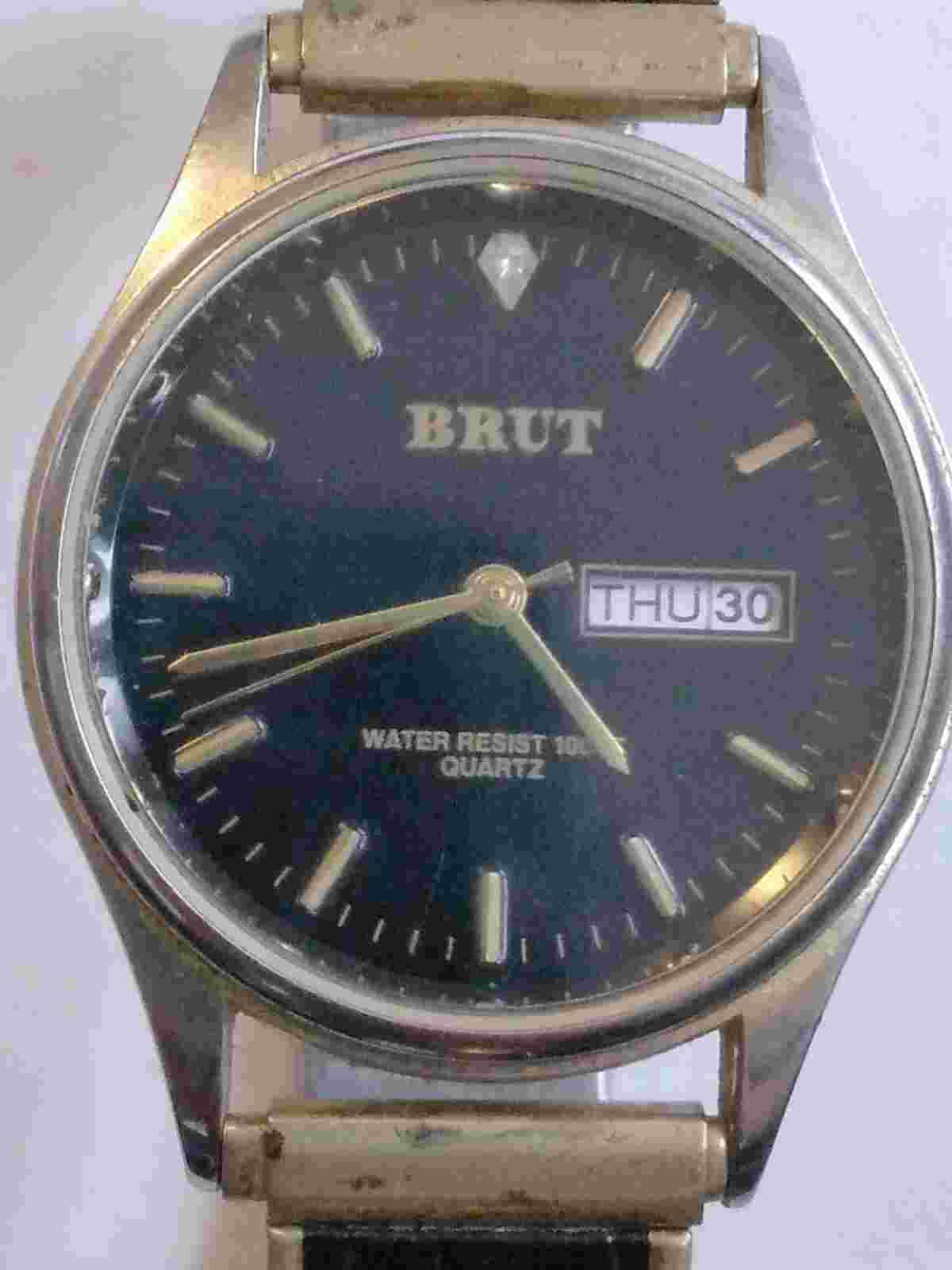 Brut Men Day Date Watch (water resistant 100ft)