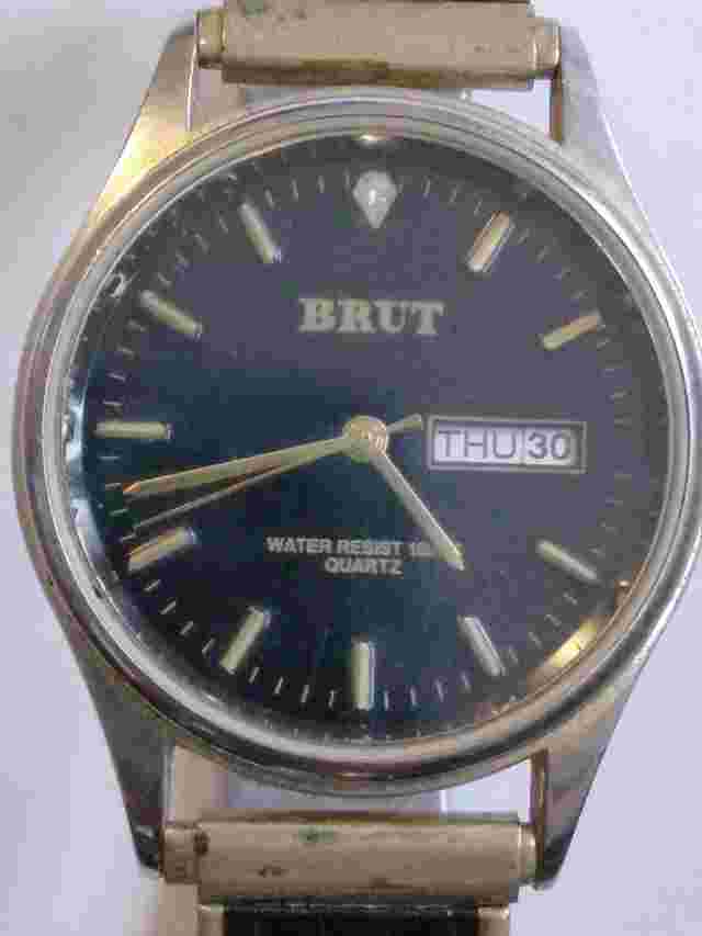 Brut Men Day Date Watch (water resistant 100ft)