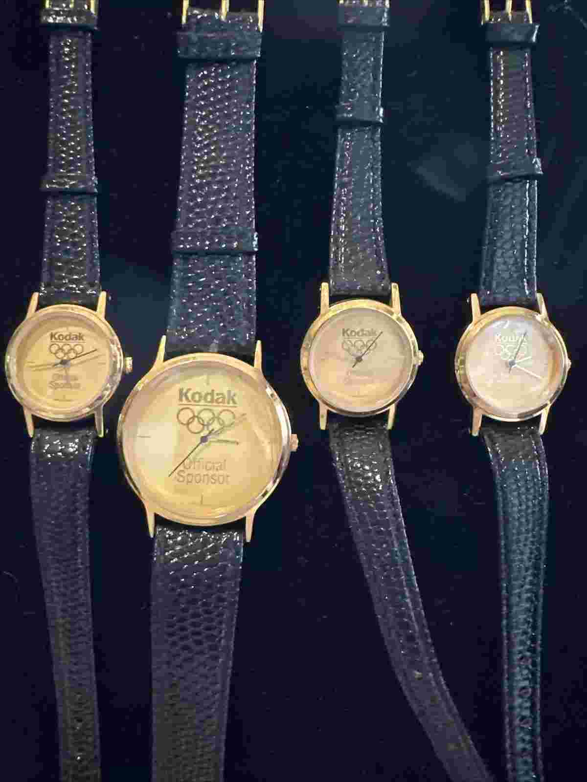 Vintage Kodak Watch Lot of 4 Official Sponsor Olympics Gold Faces Repair Parts