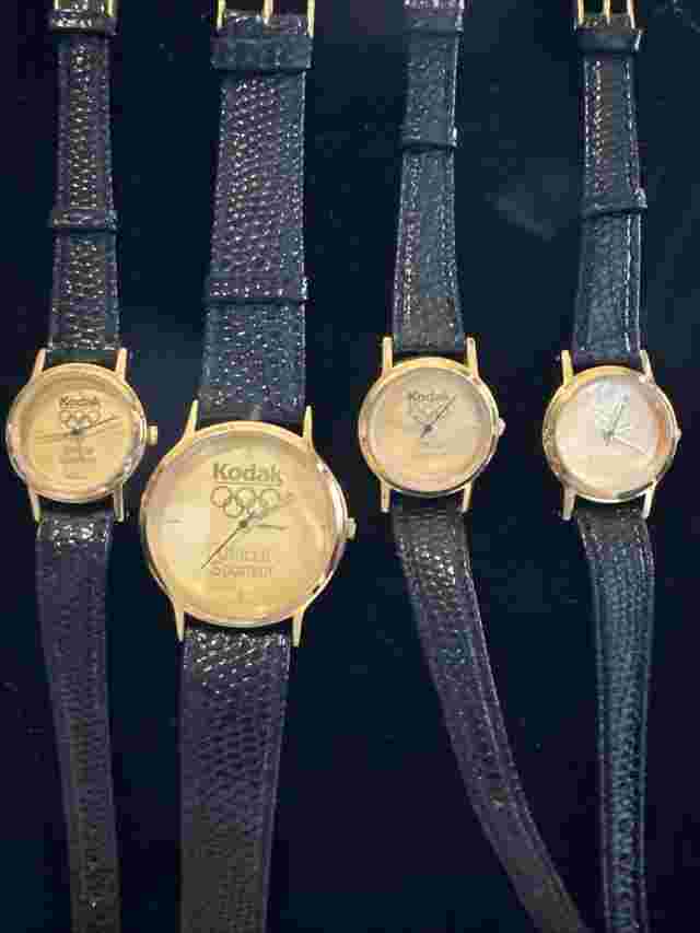 Vintage Kodak Watch Lot of 4 Official Sponsor Olympics Gold Faces Repair Parts