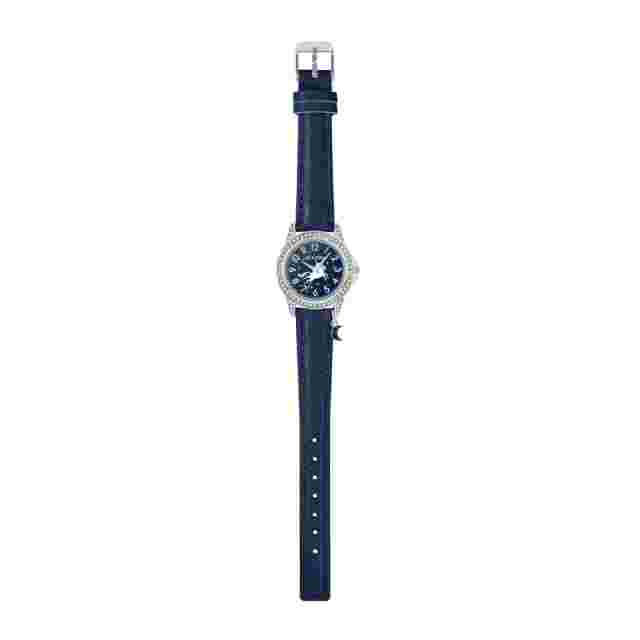 Tikkers Unicorn Theme Moon Charm Blue Strap Watch - NTK0028