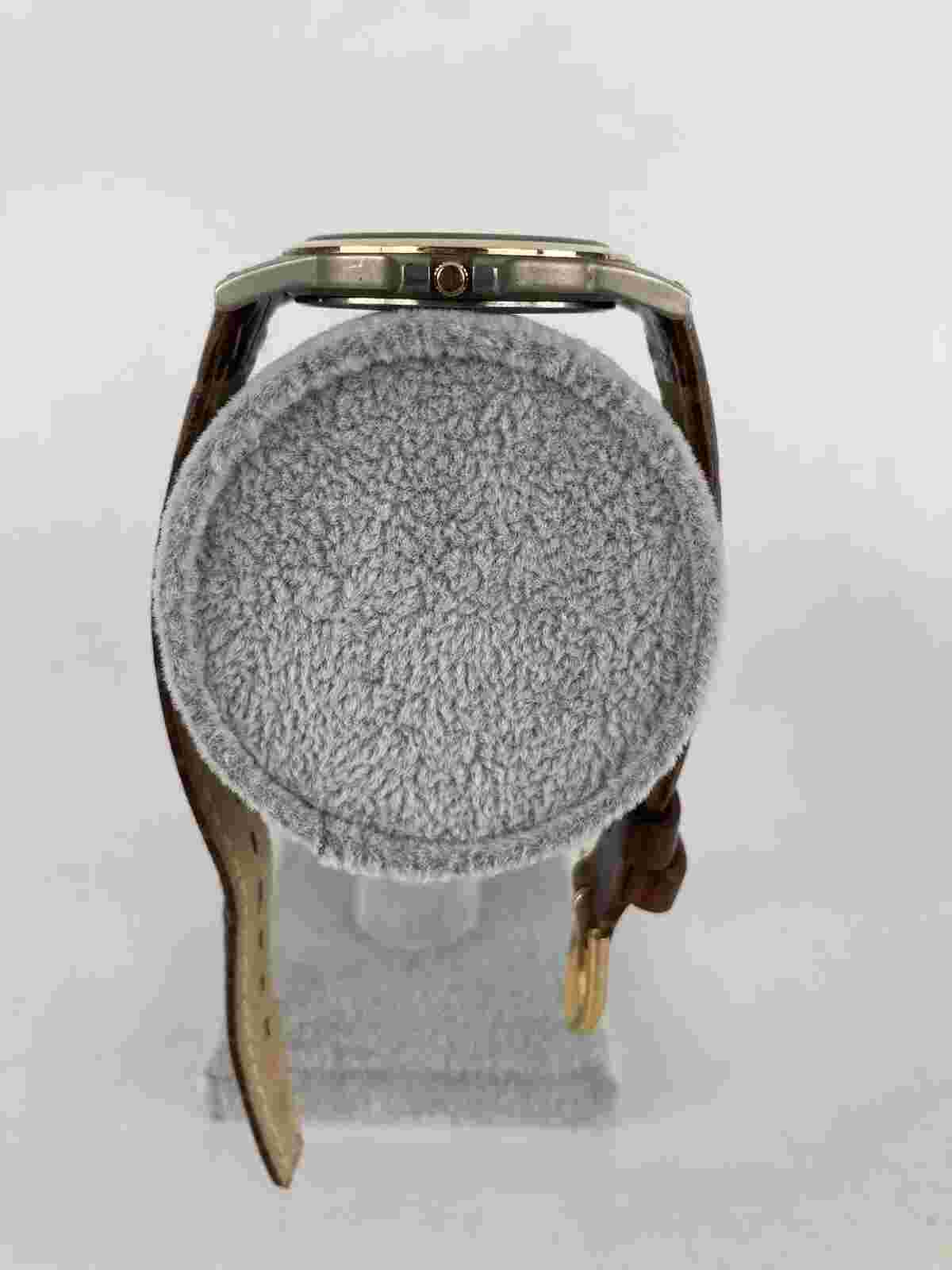 Taylor 38mm Titanium Case Quartz Watch w/Leather Band & Battery