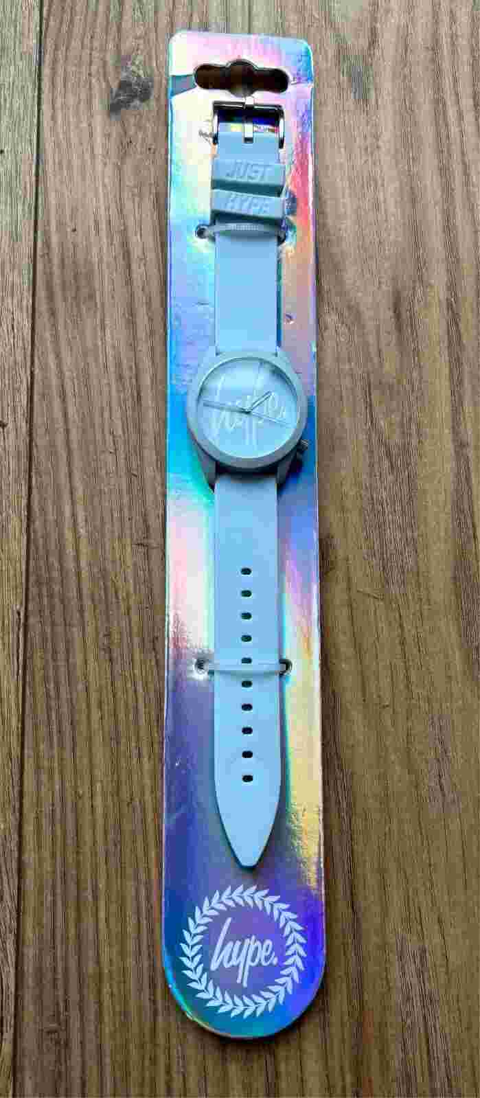 Hype Pale Blue Silicone Strap Watch - Adjustable Strap