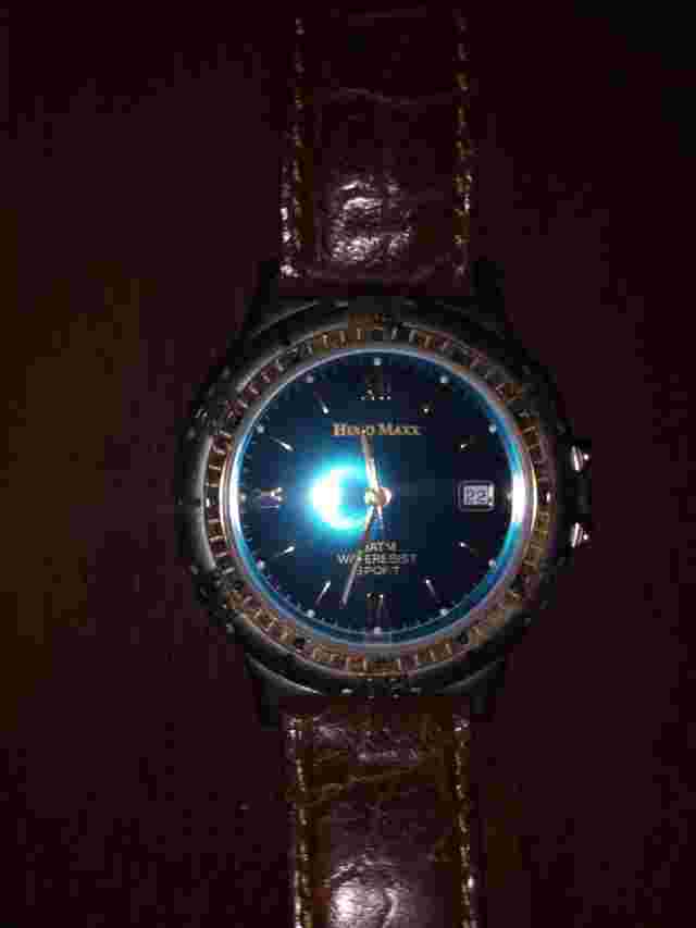 AUTHENTIC HUGO MAXX EURODESIGN 18K GOLD PL MENs MANs Wristwatch WATCH Red Dial