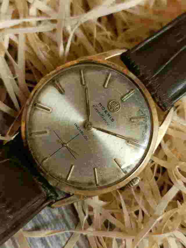 AUTHENTIC MOERIS EXCELLENCE SWISS SUB SECONDS MEN'S SLIM AGED PATINA DIAL RETRO