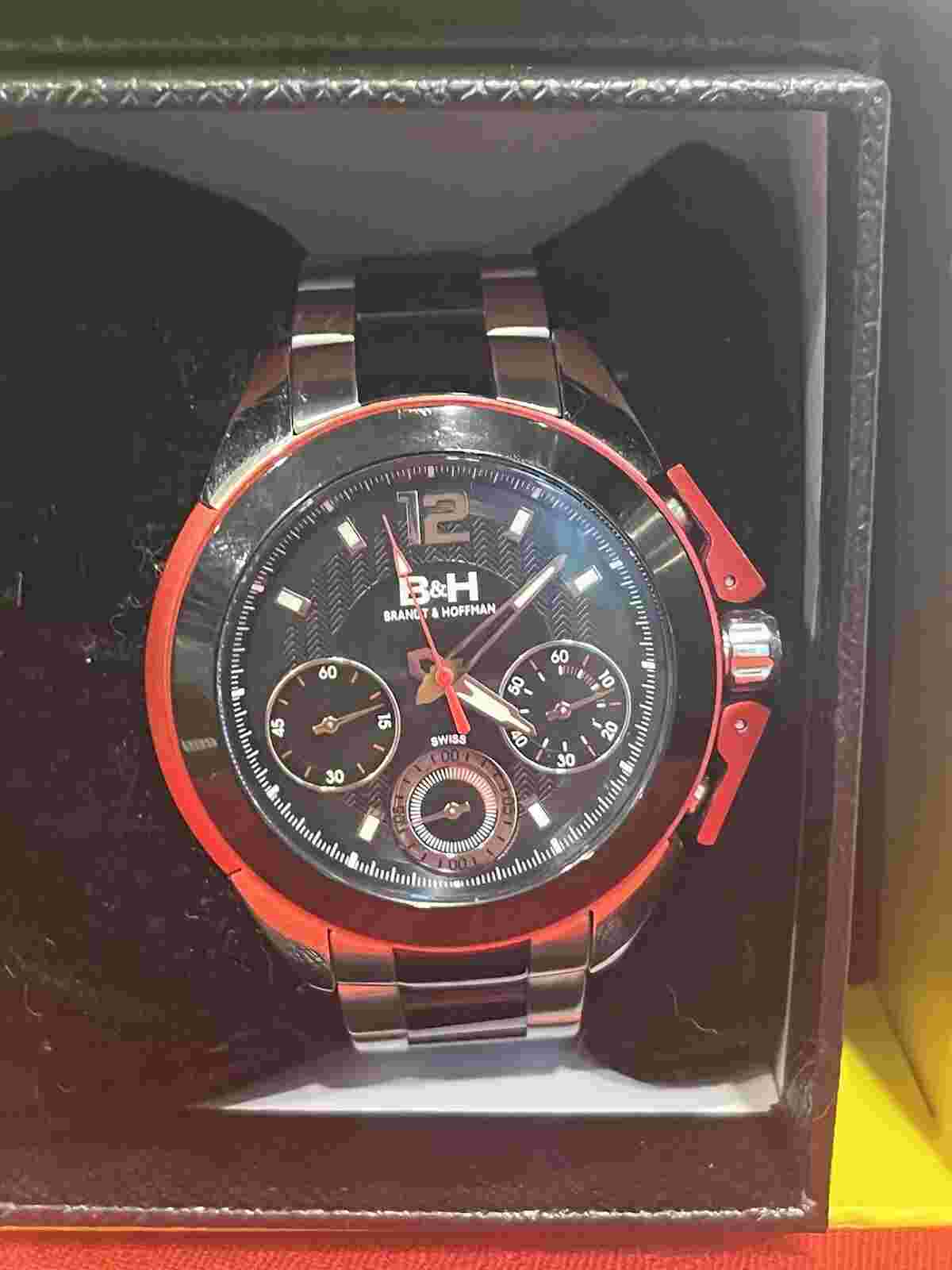 Brandt & Hoffman 13111 Mens Swiss Chronograph Dunbar Collection Large Watch