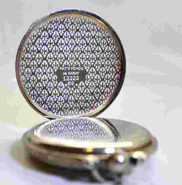 Vintage 1925 Lord Elgin 21 Jewel  14K White Gold Pocket Watch