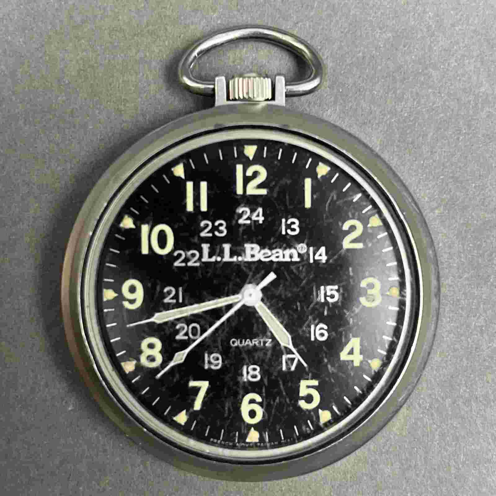 L.L. Bean Quartz Pocket Watch POC-400-334 New Batteries