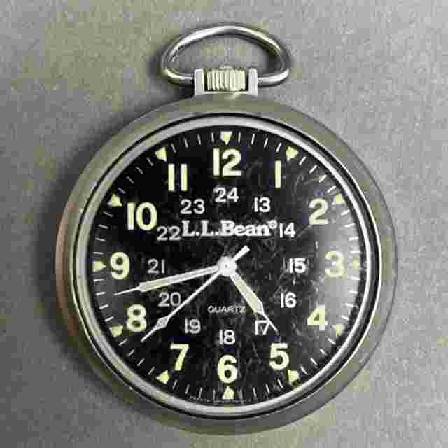 L.L. Bean Quartz Pocket Watch POC-400-334 New Batteries