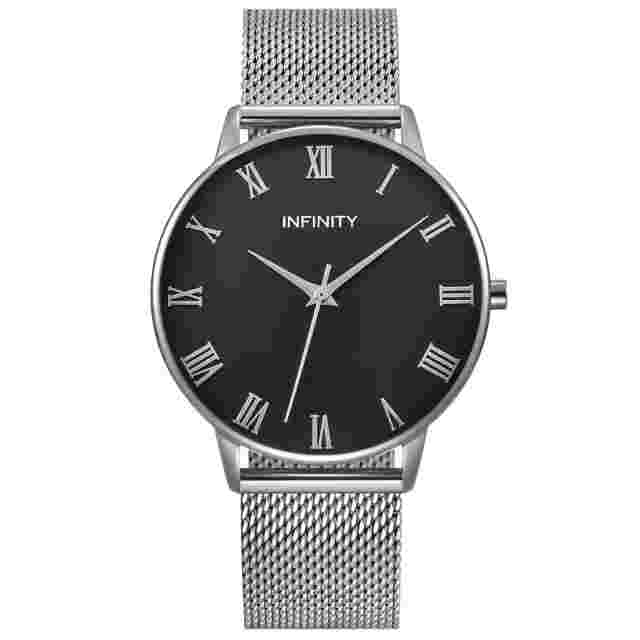 Infinity NB 01 Black + Silver Women Minimalist Watch - Women Designer Watch