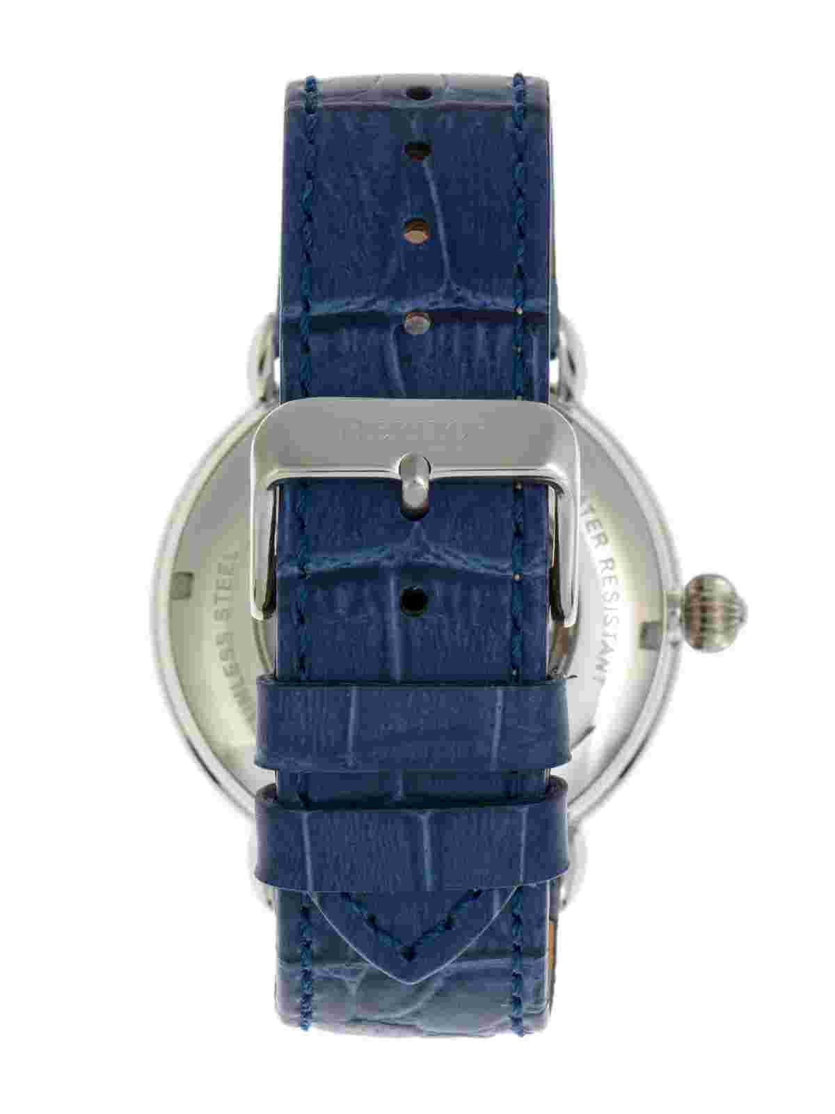 Heritor Mattias Automatic Blue Leather Men's Watch with Date Indicator HR8403