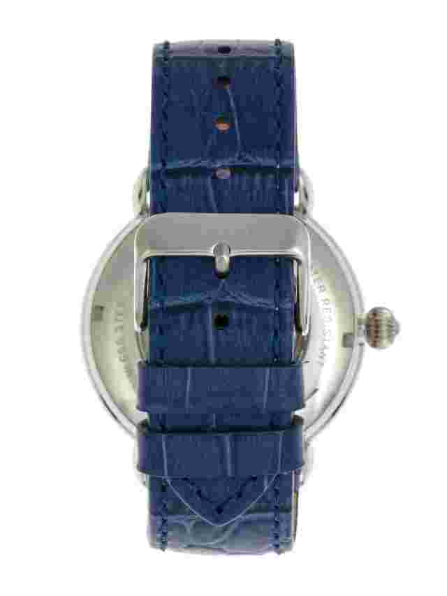 Heritor Mattias Automatic Blue Leather Men's Watch with Date Indicator HR8403