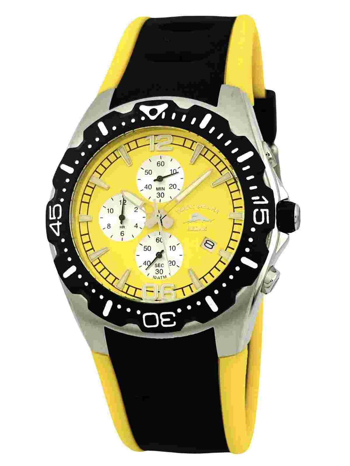 Tommy Bahama RLX1005 BEACH CRUISER Chronograph Yellow + Black Polyurethane Watch