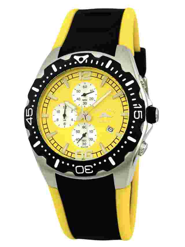Tommy Bahama RLX1005 BEACH CRUISER Chronograph Yellow + Black Polyurethane Watch