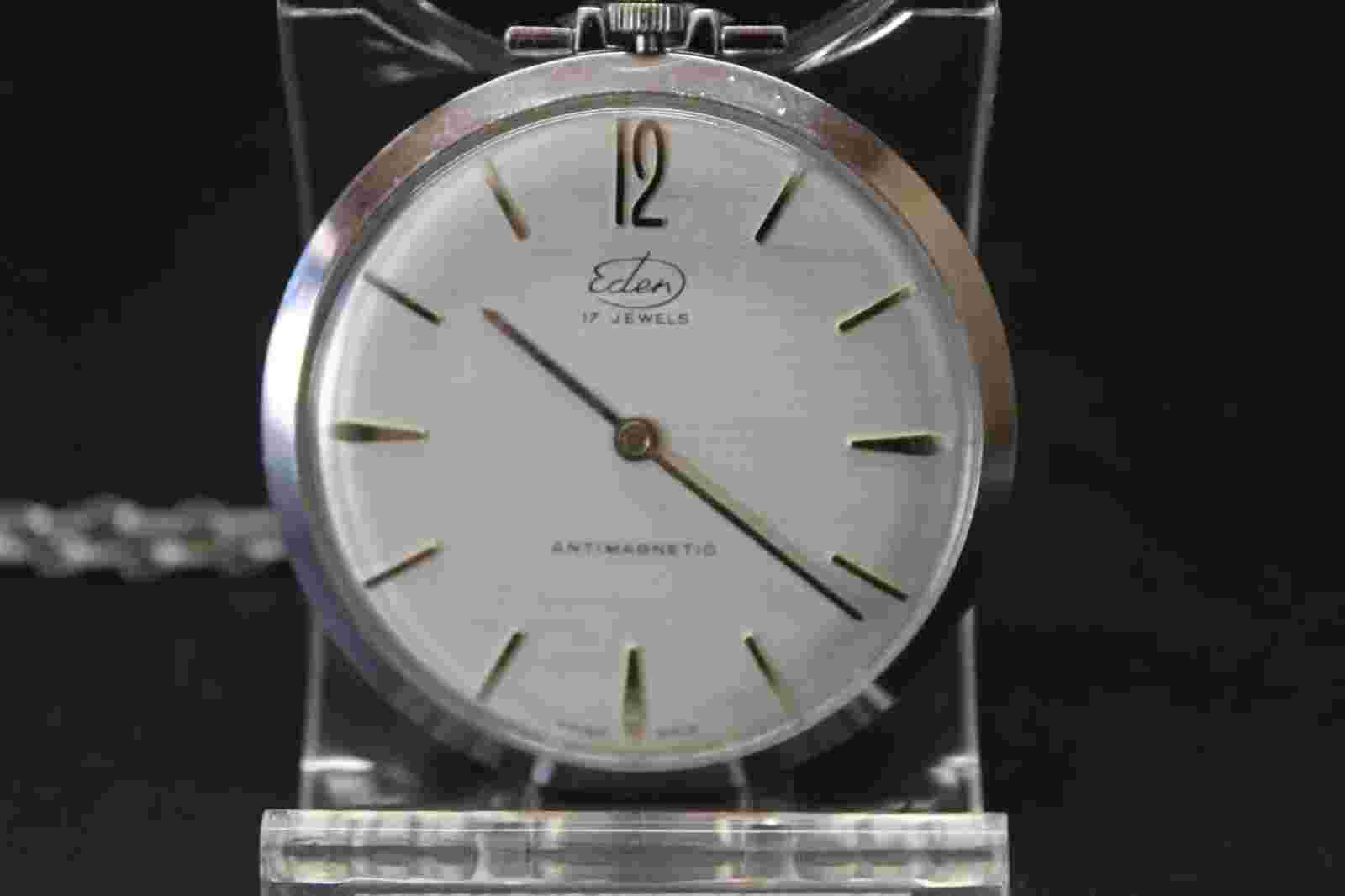 Vintage "Eden" 17 Jewels Antimagnetic Pocket Watch - Swiss Made.