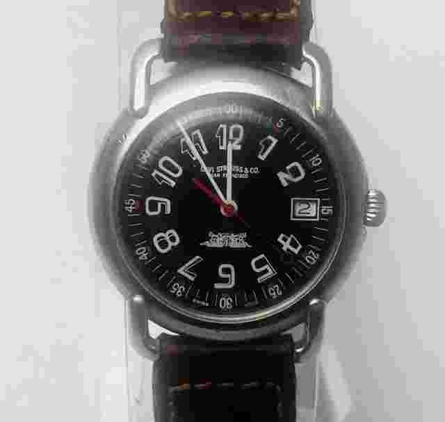 VINTAGE RARE SWISS MEN'S QUARTZ ADVERTISING WATCH OF COMPANY "LEVI STRAUSS &CO"