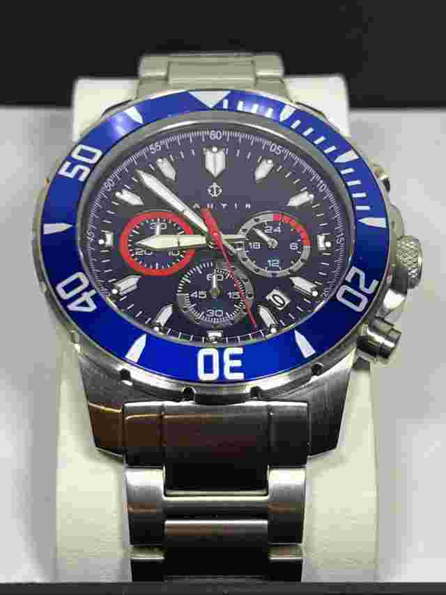 NAUTIS Dive Chrono 500 Men’s Blue Dial Diver Chrono Quartz Watch WR500m Ø45mm