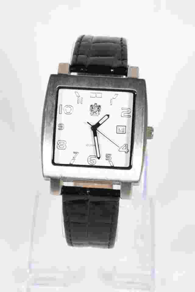 Paolo Gucci Men's Analog Watch Rectangular Silver Bezel Date 36mm #G044