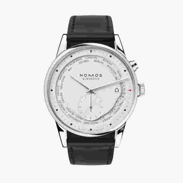 Nomos Zurich World Timer Automatic Silver Dial Steel Men's Watch 40mm - ZR1X4W2