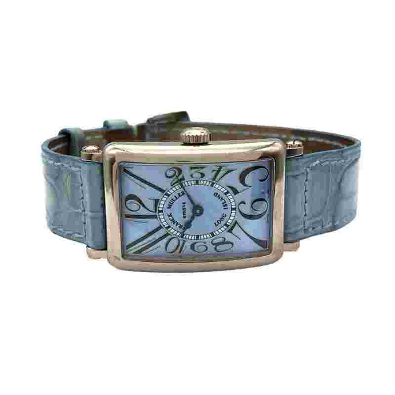 FRANCK MULLER Long Island 900QZ K18WG/genuine belt/genuine tailstock #1457