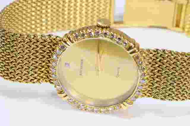 Stunning Carl F BUCHERER 18K Gold Ladies Watch 976-160 Natural Diamonds 53 Grams