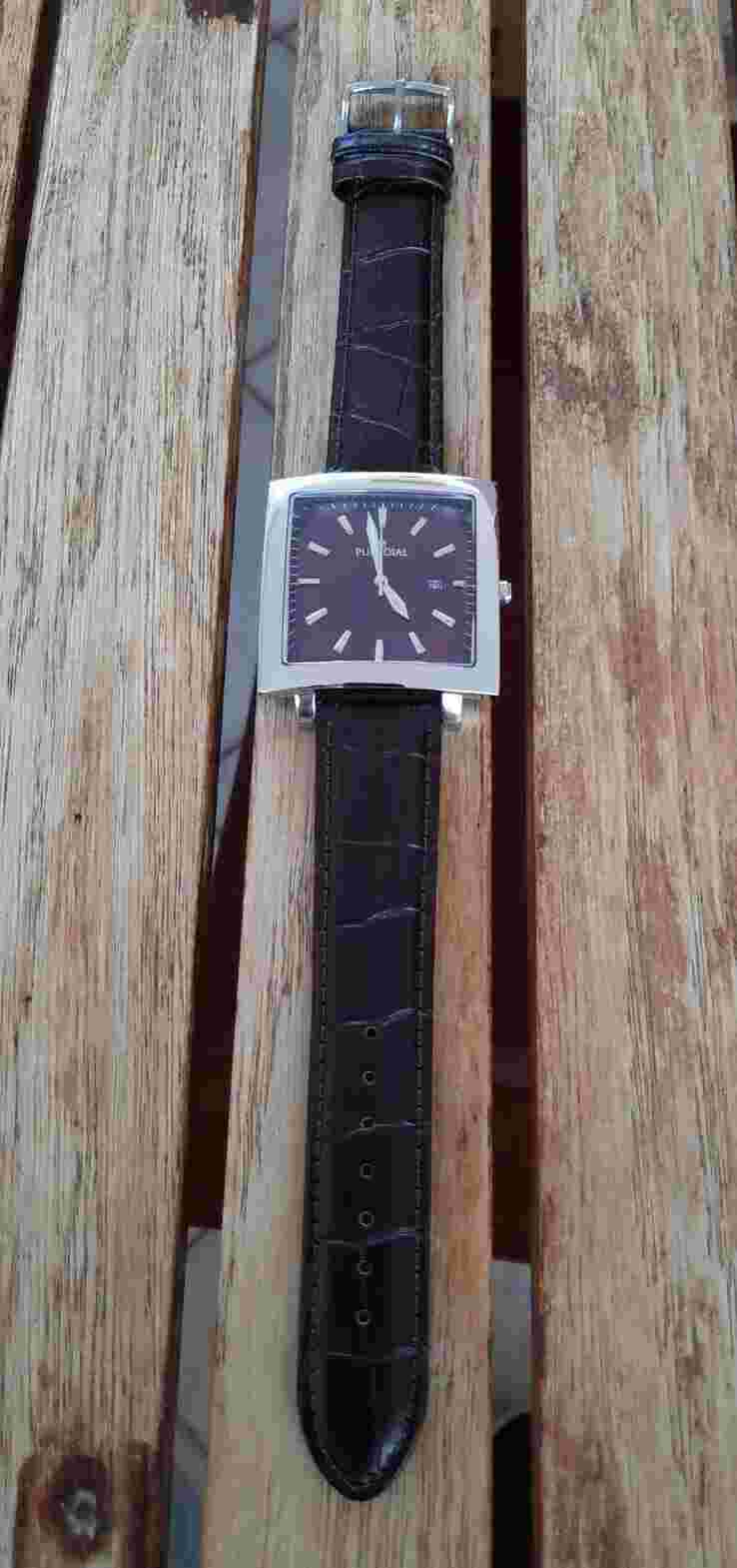 Puredial Square Legacy Brown Dial 42 mm x 42 mm Miyota Quartz w Brown Leather
