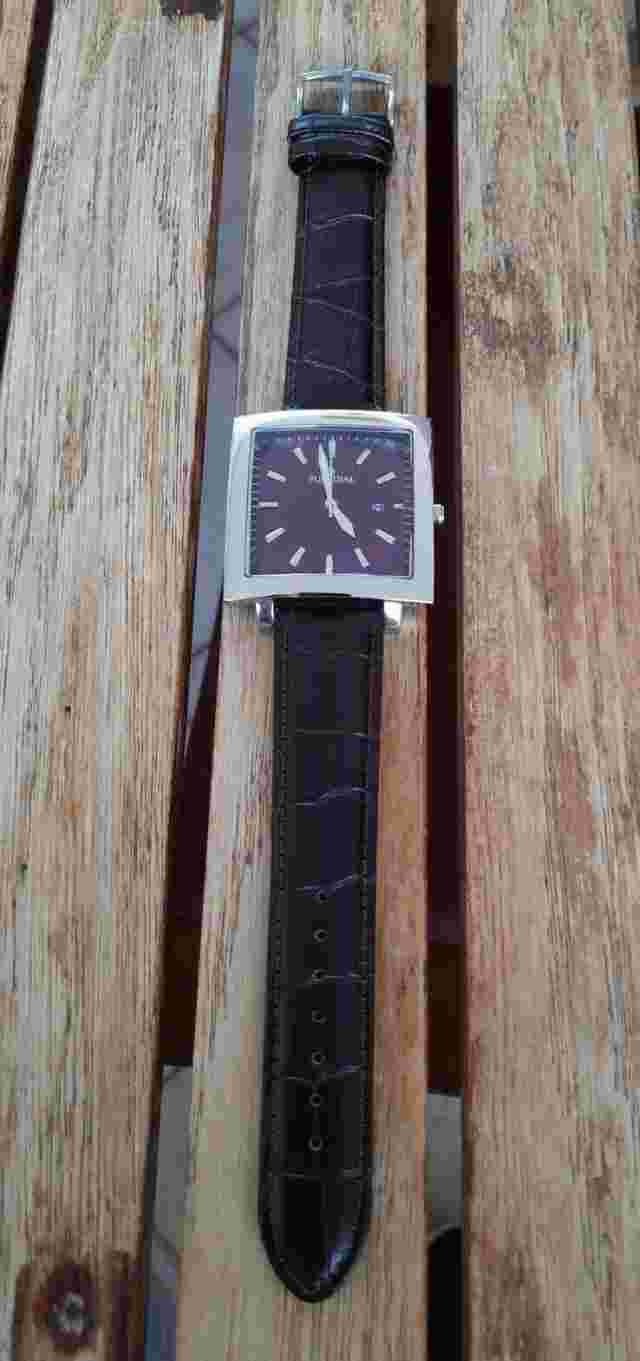 Puredial Square Legacy Brown Dial 42 mm x 42 mm Miyota Quartz w Brown Leather
