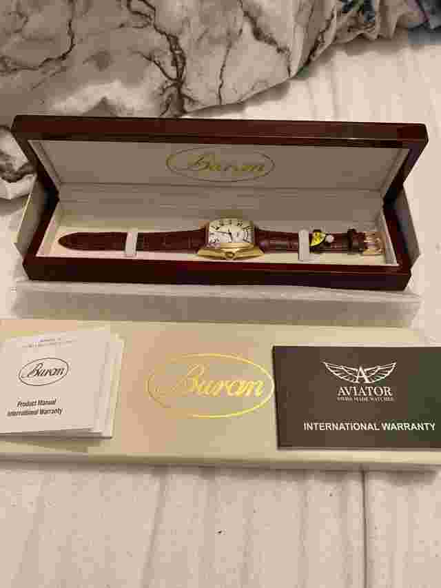 Buran Men’s Selena Day Date Luxury Swiss Automatic Watch Brand New With Tags