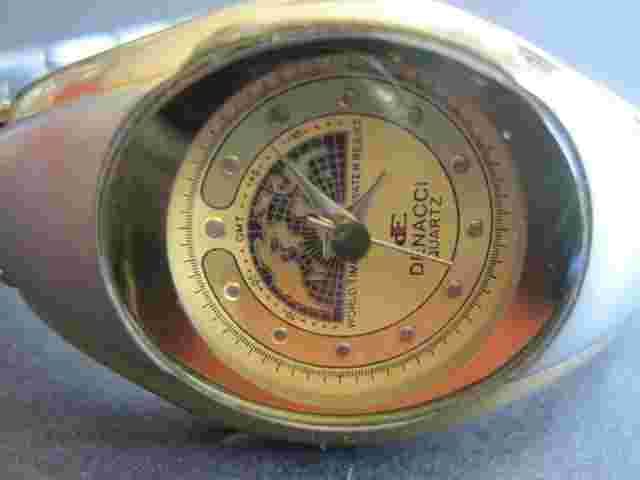Denacci Water Resistant Quartz World Time Wristwatch