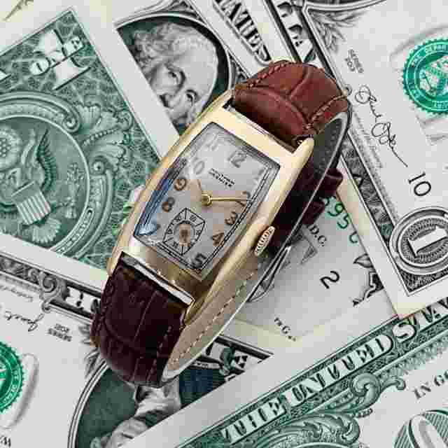Waltham Men's Vintage Hand-Wound Rectangular Watch 17 Jewels Antique