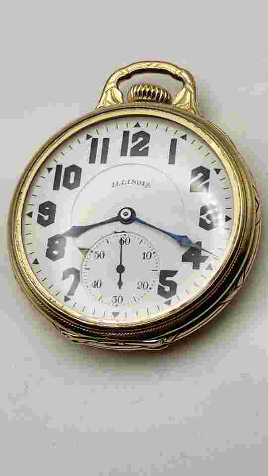 Illinois Sangamo Special 23j 17s 60 Hour Model 13 Railroad Pocket Watch Gothic R