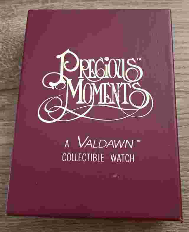 NIB Vintage Precious Moments ivory watch Purrfect Grandma w/ cat WORKS! Valdawn