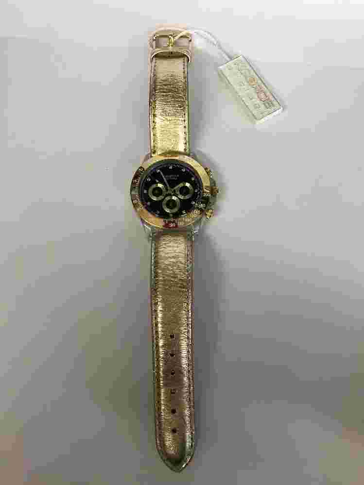K&Bros Ice Time Gold Tone Watch Unisex