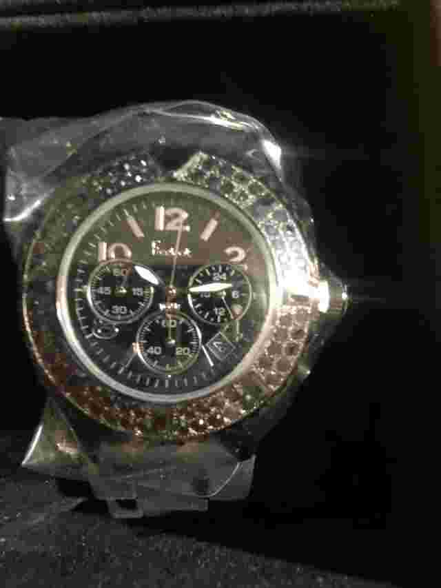 Freelook Authentic Tri Chronograph Ha9083chb Watch Black & Rose Gold Tone D-2