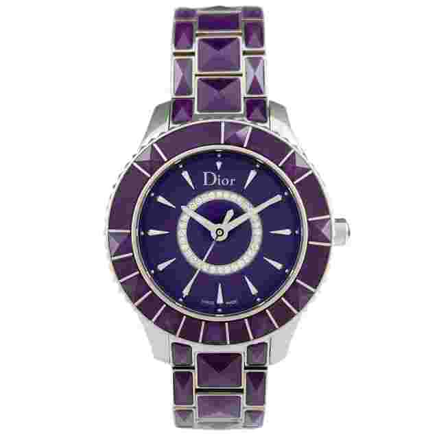 Christian Dior Crystal CD143112M001 Quartz Purple Unisex #BS335