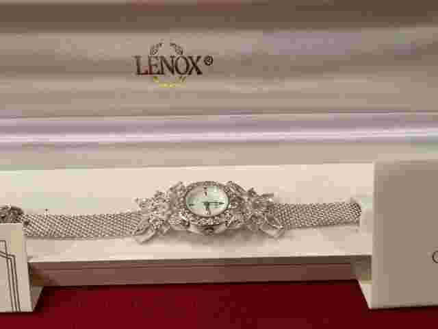 Designer Lenox Sterling Silver 925 Crystal Butterfly Watch Bracelet in Box
