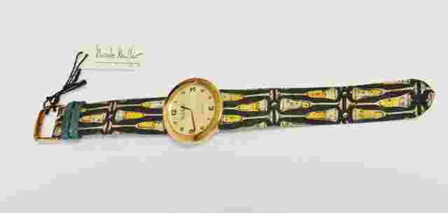 Nicole Miller Time Flies Watch Wristwatch Leather Band Cocktail Needs Battery