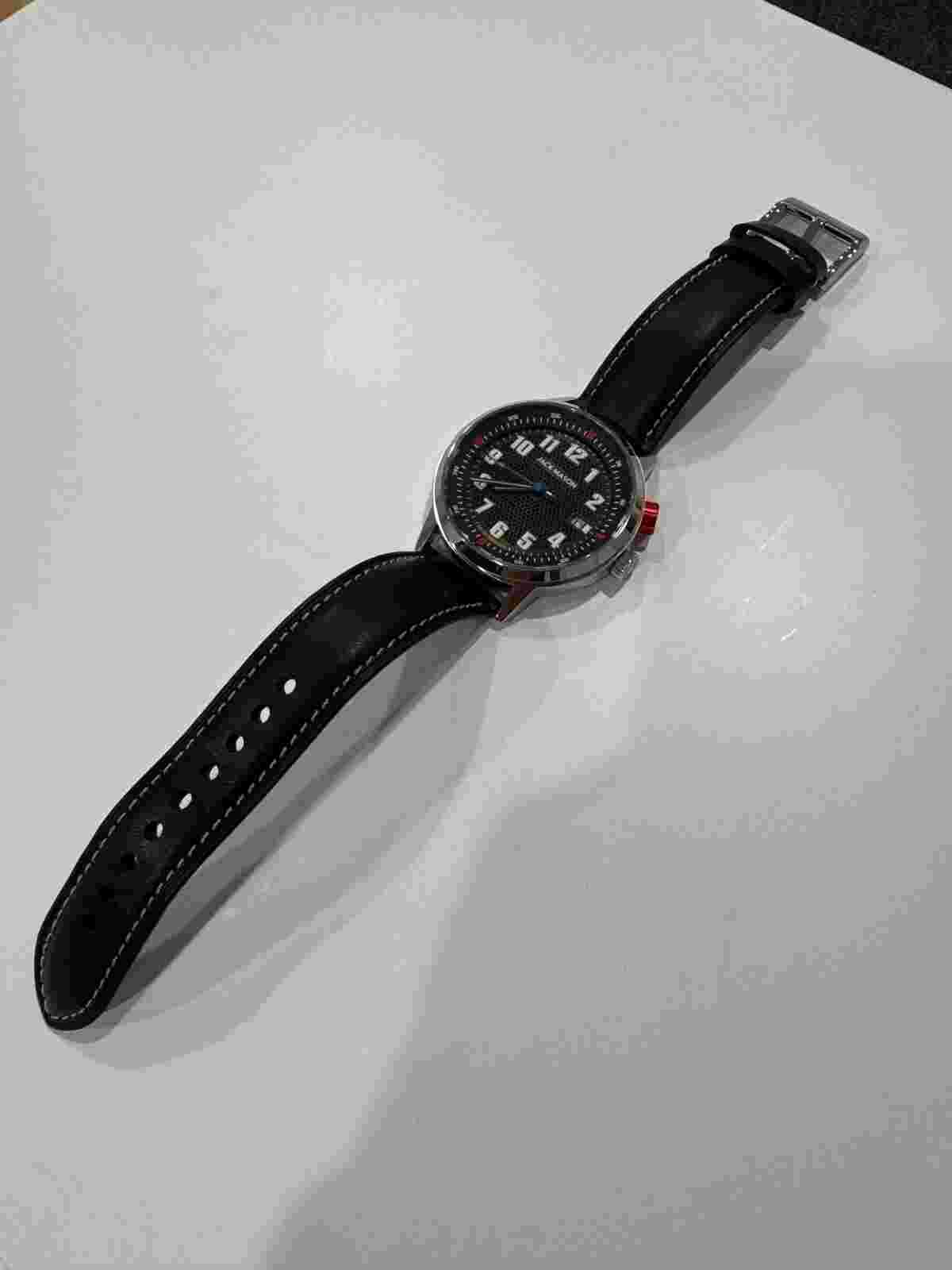 Jack Mason Overland Solar - Black Dial with Black Leather Strap - JM-F111-009