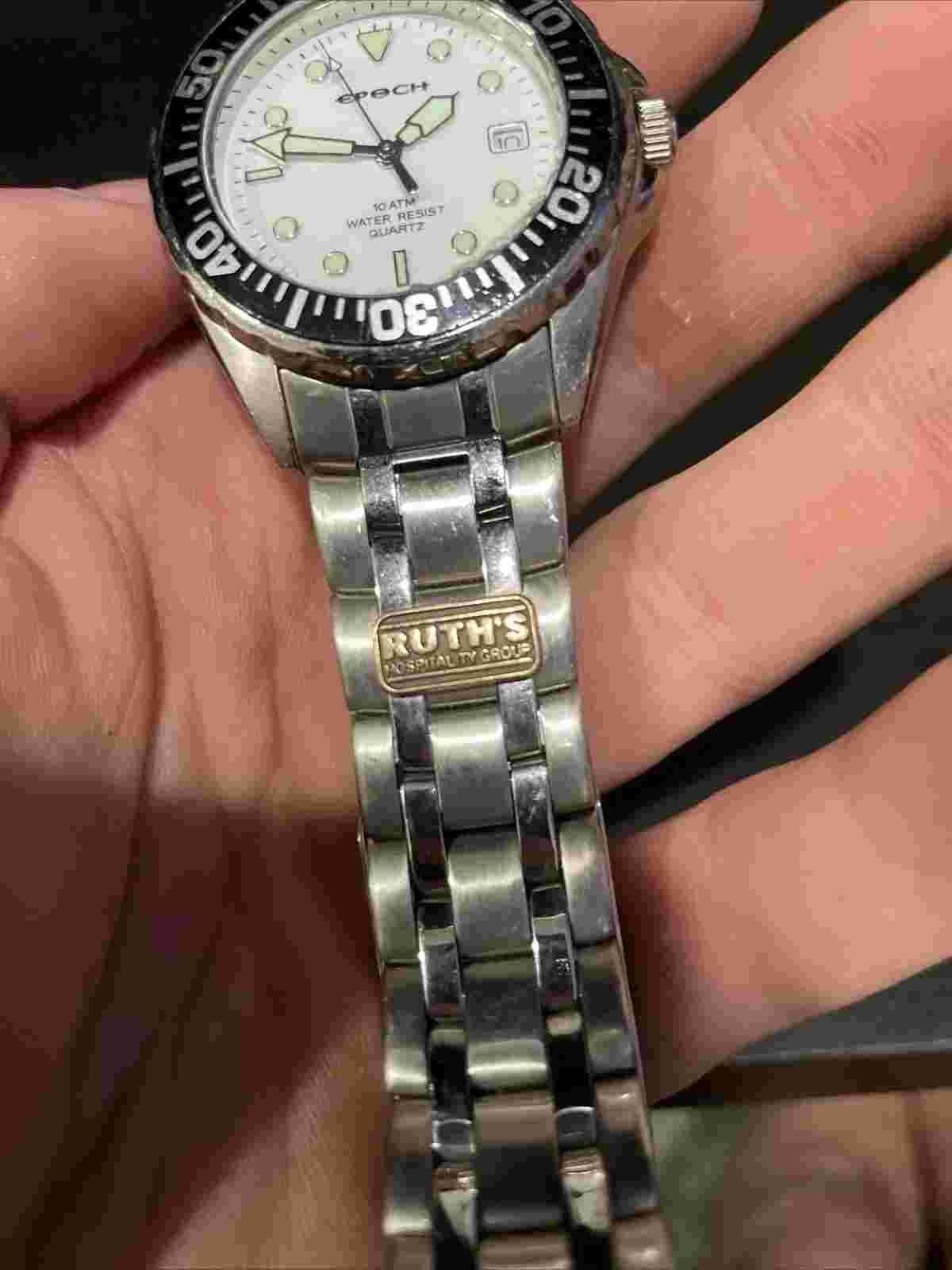 EPOCH Watch Water Resist 330ft 10ATM Quartz Glow In The Dark