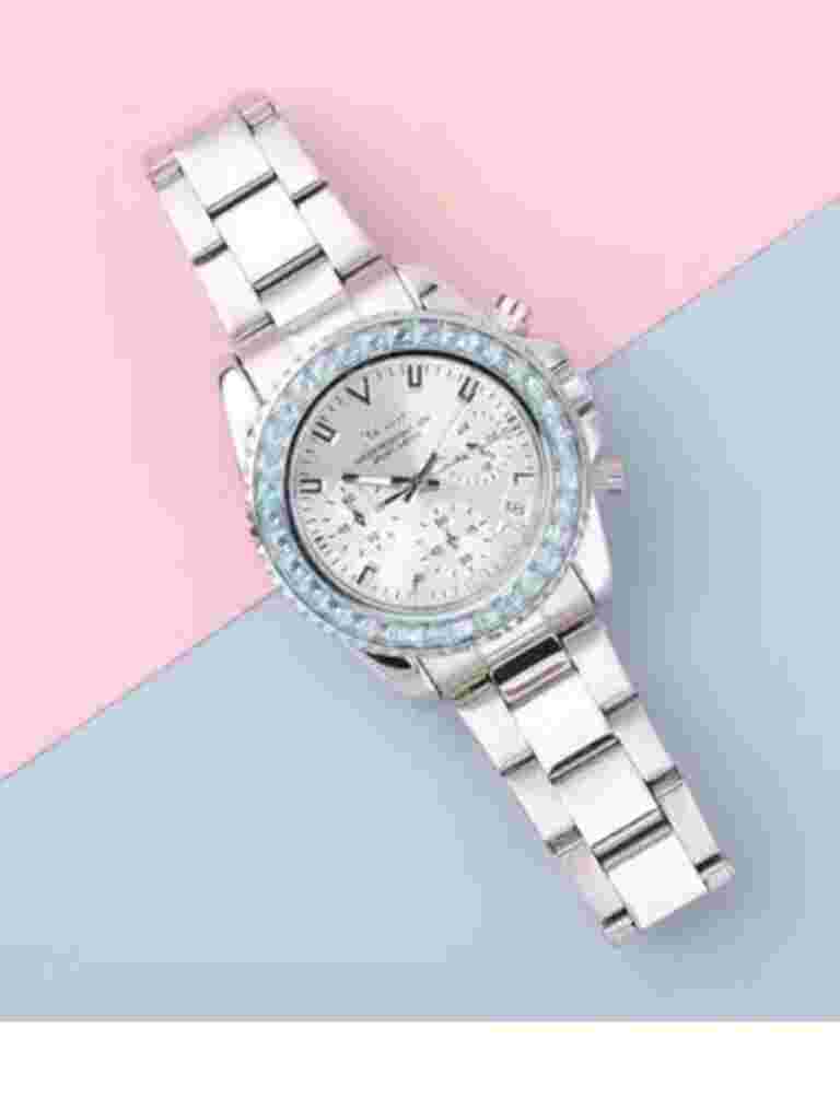 LUSTRO STELLA GENOA WATCH, FINEST CZ, Multi Function with date window