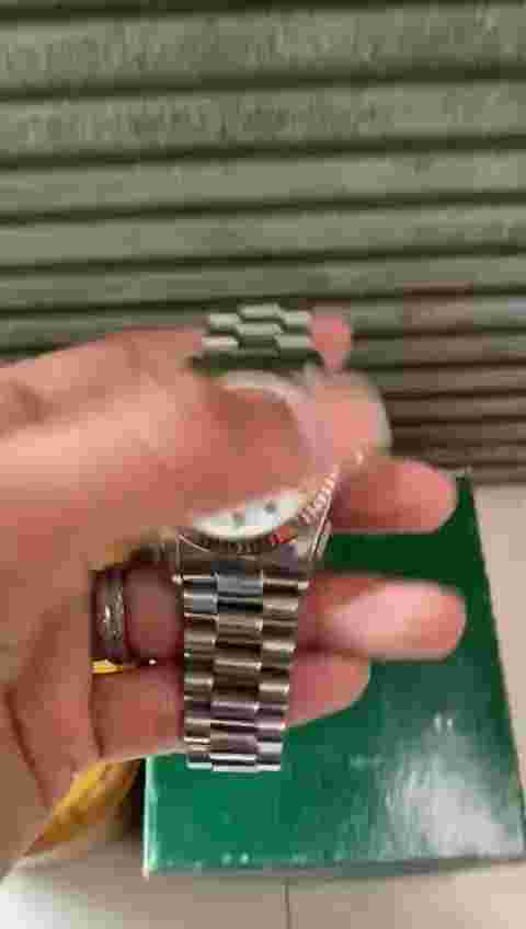 Rare Pronto President Day Date Automatic Swiss Made Diamond Vintage Men Watch