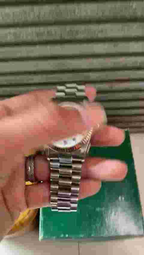 Rare Pronto President Day Date Automatic Swiss Made Diamond Vintage Men Watch