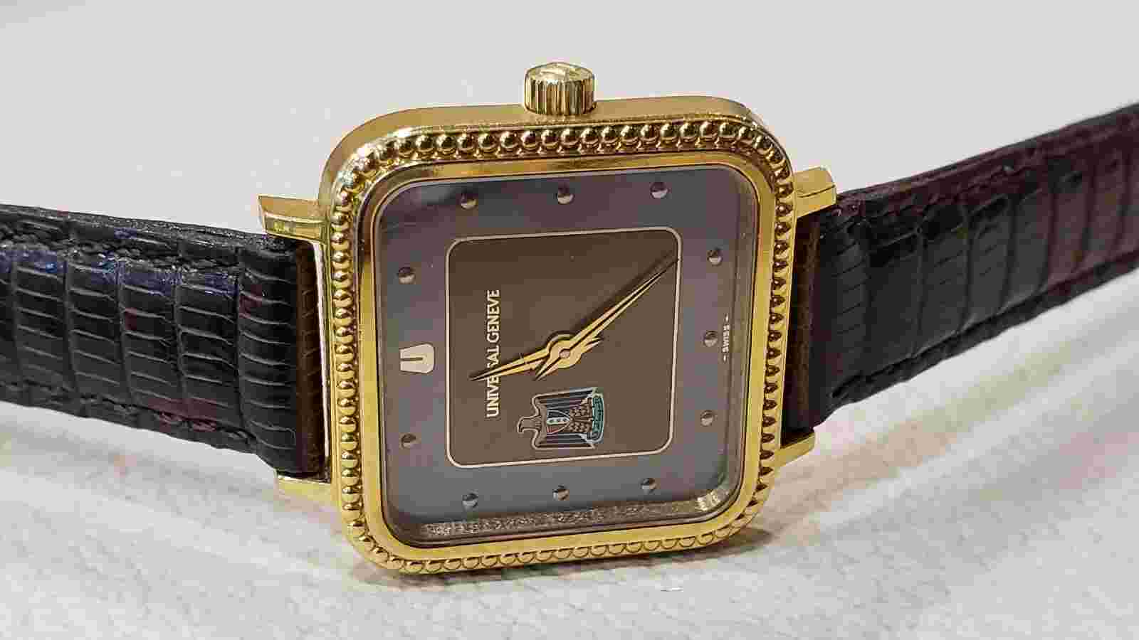 Rare Universal Geneve Saddam Iraq Logo 25mm Ladies Quartz Watch