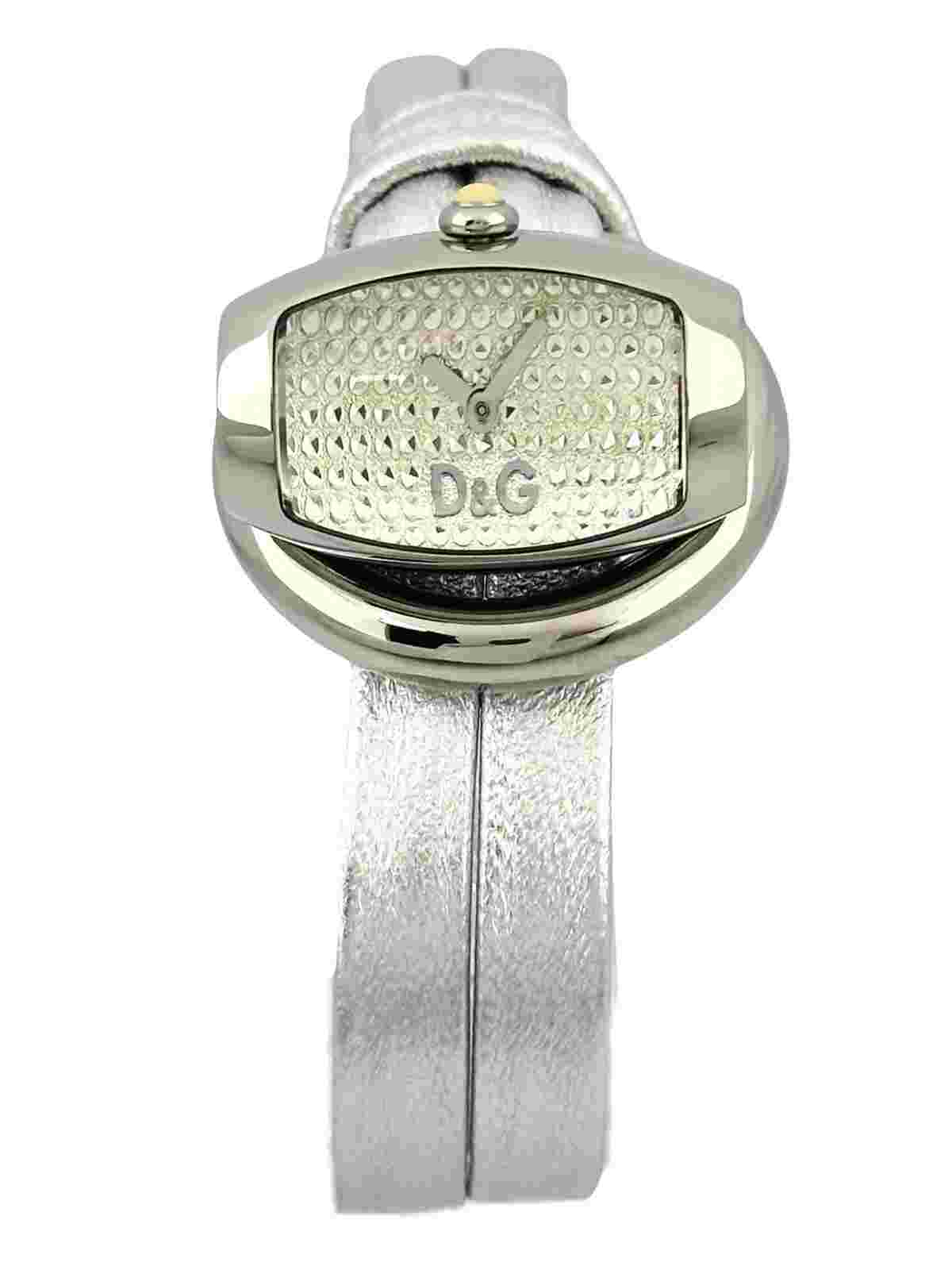 D&G Dolce and Gabbana DW0167 Women's Rhinestone Pattern Dial Squaw Strap Watch